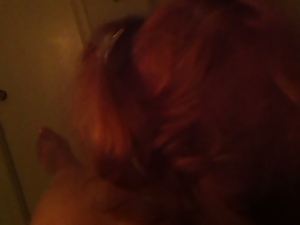 Red head granny sucking my cock.
