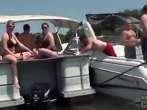 Head out on the boat with hot party girls
