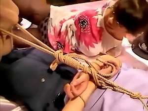 Chinese rope bondage hogtied 2