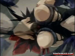 Warrior hentai caught and screwed all hole by tentacles