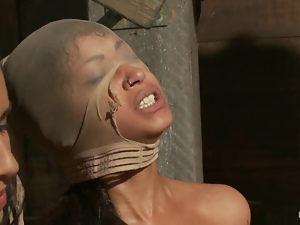 Nasty Skin Diamond gets choked and dominated by a couple