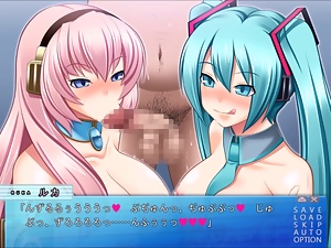 Turquoise idol is my smegma cleaner - Luka & Miku (Blowjob)