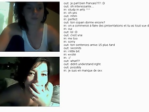 French lady showing stuff #Chatroulette