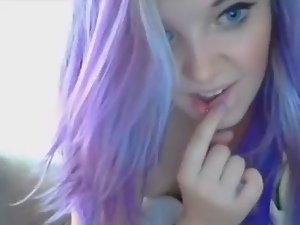 Pink Hair vs Dildo (Cam Action)