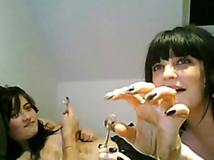 Food fight with webcam girls