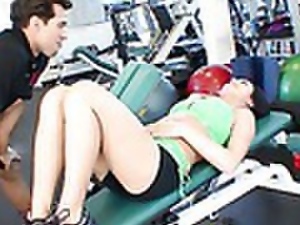 English hottie getting her pussy rammed by her workout trainer