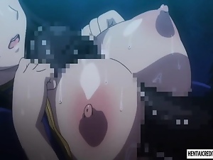 Hentai girl gets brutally fucked by huge nasty monster
