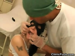 Hot Nurse Gives a Blowjob