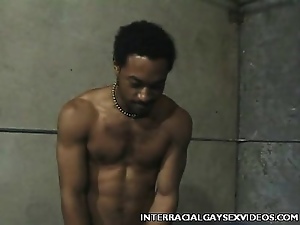 Interracial Gay Messy Blowjob