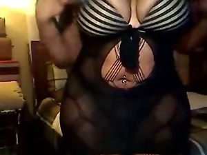 BBW BLACK TRANNY (SYDNEY) STROKING HER BIG LONG JUICY DELICIOUS COCK OFF