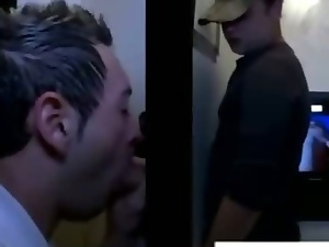 Straighty gets gay head at gloryhole