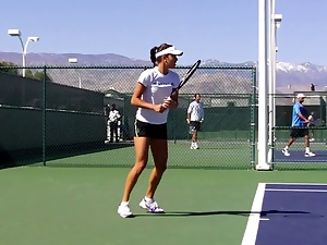 Ana Ivanovic hot short in training