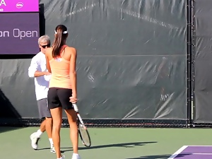 Ana Ivanovic hot serbian player during training part 1