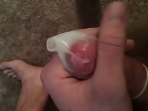 Cumming in a Condom