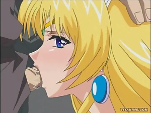 Blonde sexy hentai anime princess public gangbang