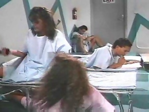 Vintage Porno Setting in The Hospital with Hot Brunettes