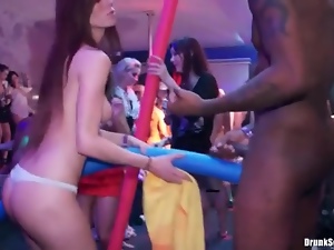 Pretty girls pleasure cocks at a night club