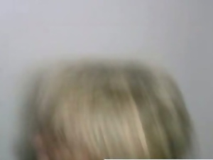 Blonde real gloryhole slut gets a cumshot