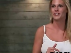 Big boobs bound blonde ass fuckd in public