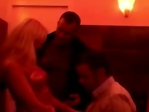 Hungry real amsterdam blonde sucks on cock