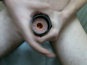 Cumming to fleshlight