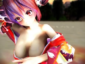 MMD Big Boobs Touhou Dance