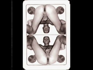 n194HQ old cartoon 1 naked sexy Skat boy playing cards nude