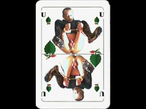 n194HQ old cartoon 2 naked sexy Skat boy playing cards nude