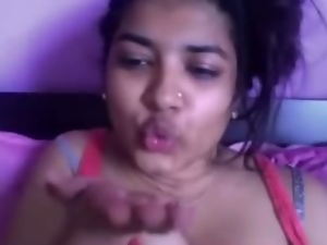 Indian Teen playing on her webcam