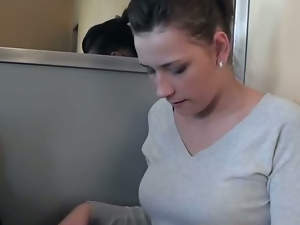 Woman severely fuck in the cafe!