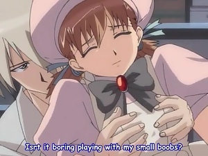 Hentai slut must masturbate her pussy for him