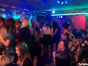 Many hot sluts dance at the night club