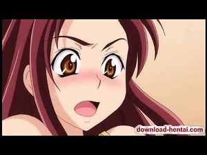 Horny hentai teens blowjob and fucked