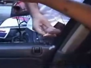 Brazilian public masturbation in the car