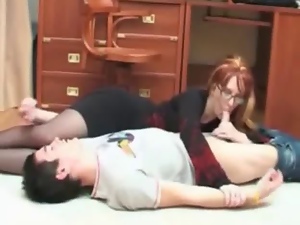 Redhead StepMom and NOT her Son