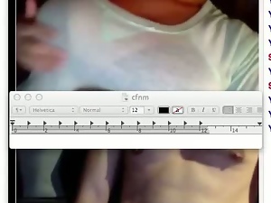big tits webcam flashing and cum