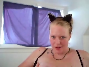Danish Escort girl Katja 11 as catgirl with dildo