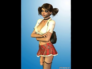 Innocent shemale Schoolgirl