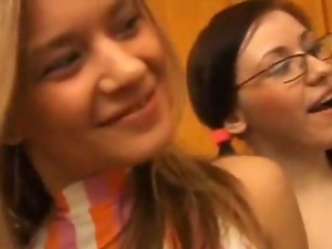 Innocent lesbian teenies have fun