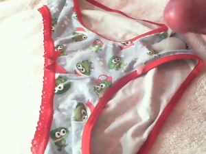 Cum on panties sent by dad