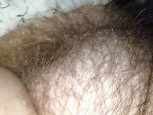 rubbing the wife soft hairy chubby mound,