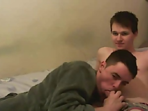 18yo Sweet Boy Gives Blowjob At His Schoolfriend On Cam (UK)