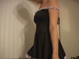 hot blonde maid outfit a