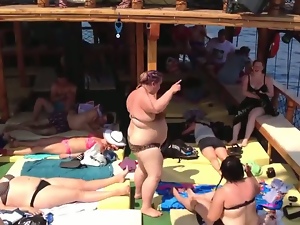 BBW dancing gangnam style on a boat