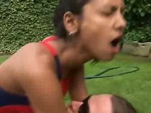 Czech Gypsy Girl sex on Garden