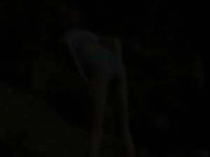 undressing pussy in the forest