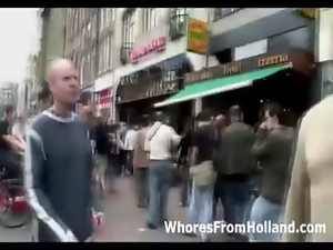 Amateur horny guys walk into sexy dutch brothel