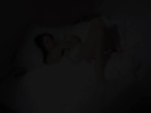 Busty teenie wow stripping on a bigbed