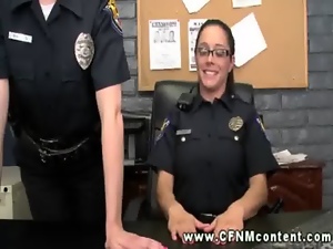 Horny police women find their targets and want to get rough