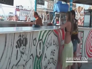 Stunning teenie having fun on the beach